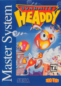 Dynamite Headdy PAL Sega Master System PAL box art